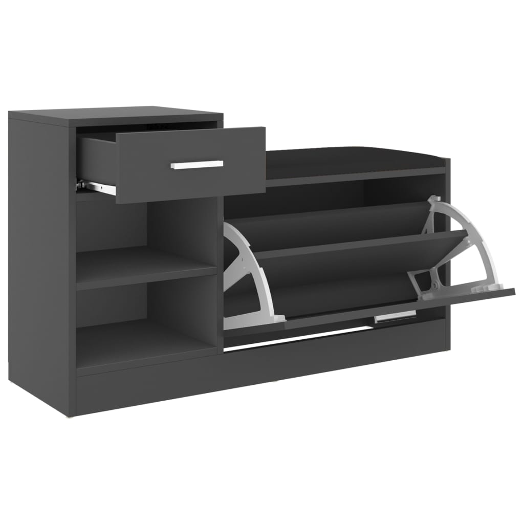 8720286343418_g_en_hd_4 vidaXL Shoe Bench Grey 94.5x31x57 cm Engineered Wood - Image 6
