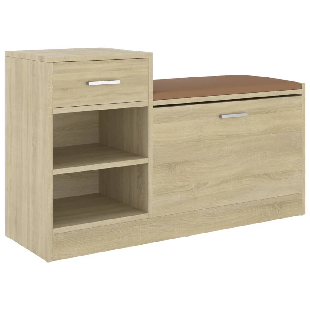 8720286343425_a_en_hd_1 vidaXL Shoe Bench Sonoma Oak 94.5x31x57 cm Engineered Wood - Image 2