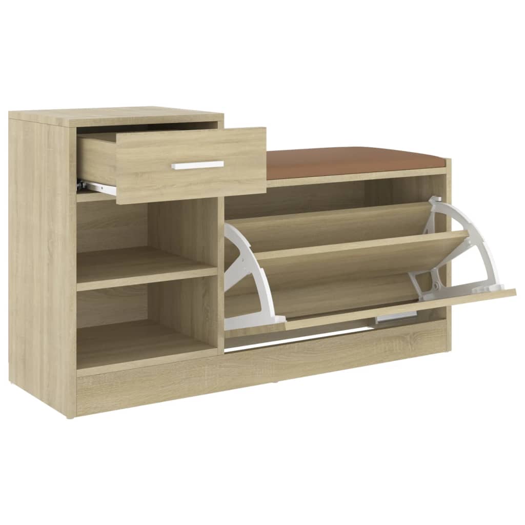 8720286343425_g_en_hd_4 vidaXL Shoe Bench Sonoma Oak 94.5x31x57 cm Engineered Wood - Image 6