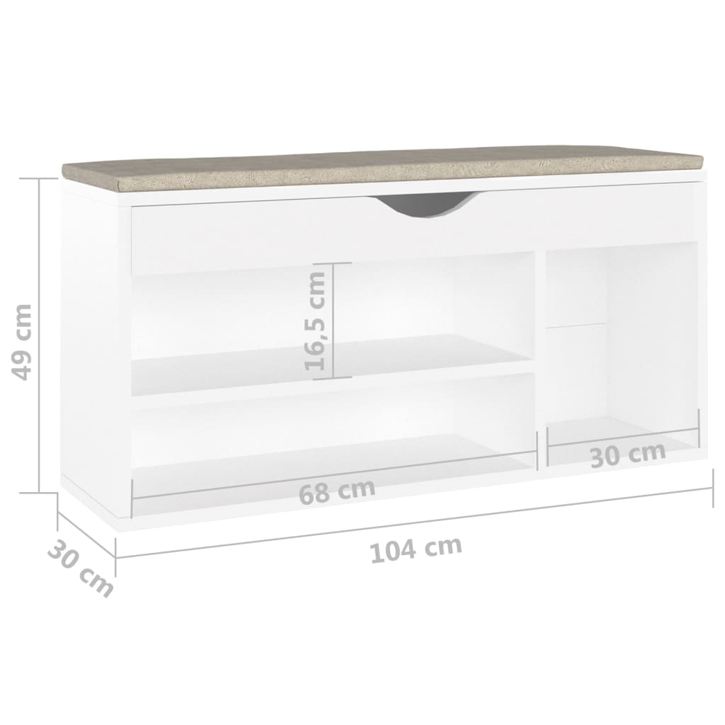 8720286343487_g_en_hd_6 vidaXL Shoe Bench with Cushion White 104x30x49 cm Engineered Wood - Image 8