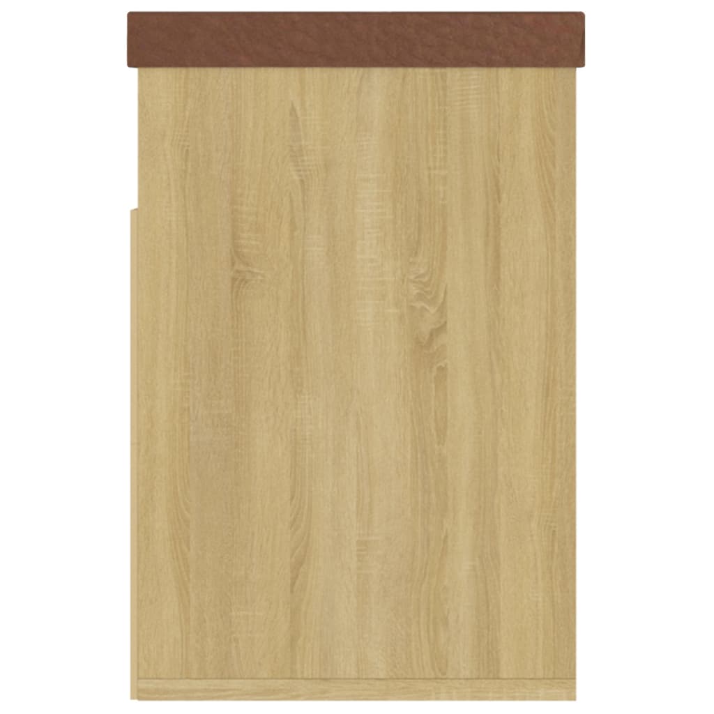 8720286343609_g_en_hd_4 vidaXL Shoe Bench with Cushion Sonoma Oak 80x30x47 cm Engineered Wood - Image 6
