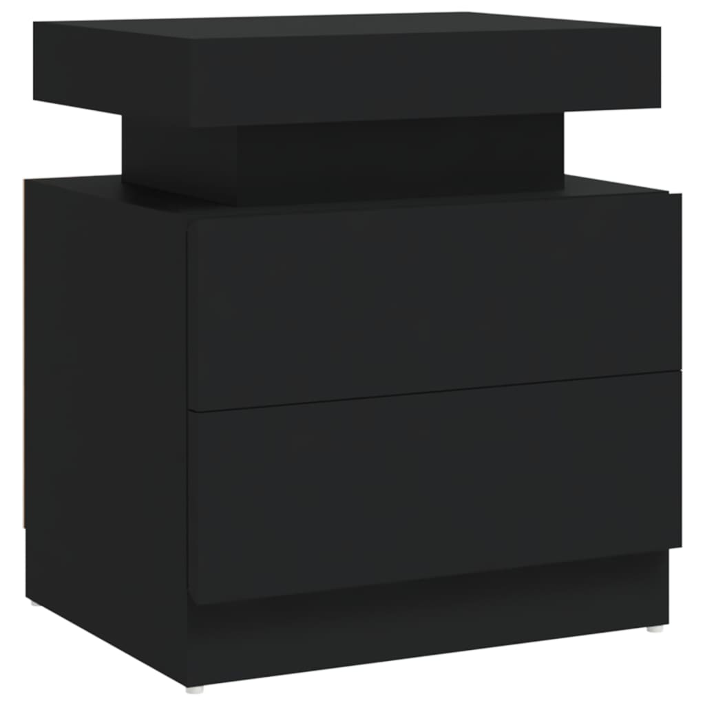 8720286344484_a_en_hd_1 vidaXL Bedside Cabinet Black 45x35x52 cm Engineered Wood - Image 2