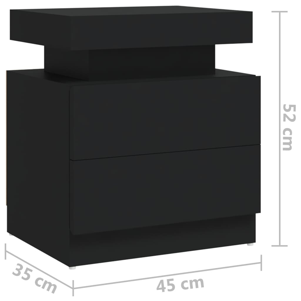 8720286344484_g_en_hd_5 vidaXL Bedside Cabinet Black 45x35x52 cm Engineered Wood - Image 8