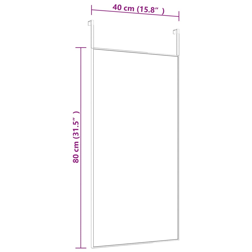 8720286344880_g_en_hd_2 vidaXL Door Mirror Black 40x80 cm Glass and Aluminium - Image 4