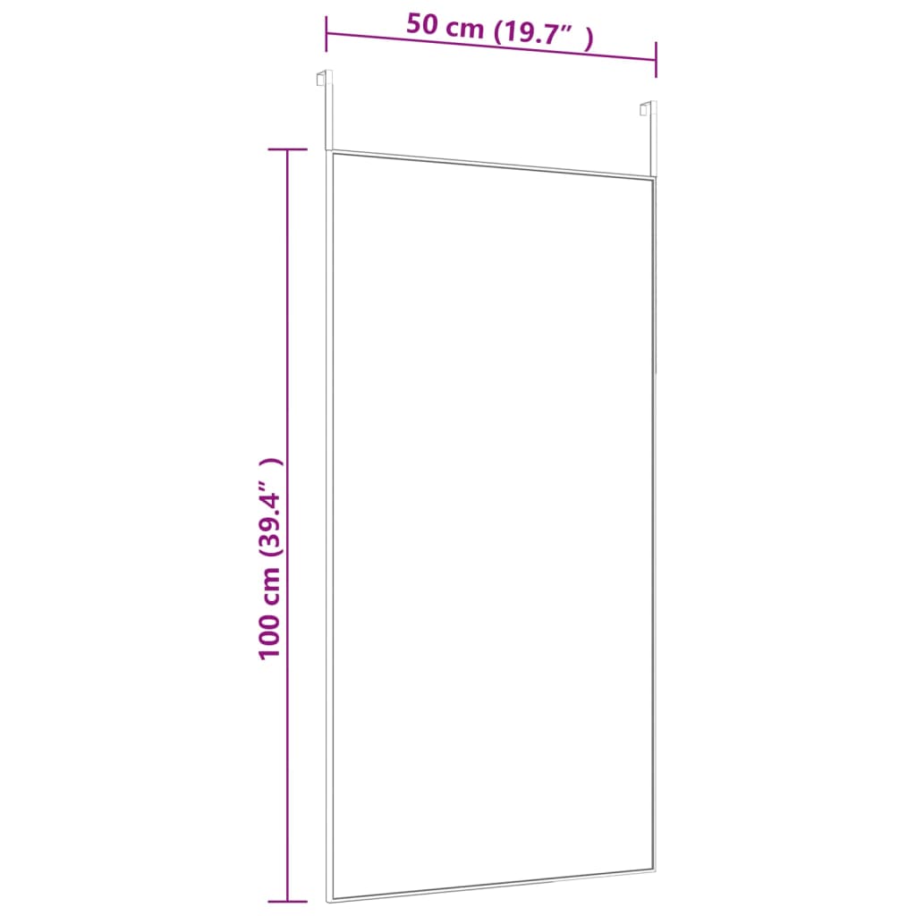 8720286344927_g_en_hd_2 vidaXL Door Mirror Black 50x100 cm Glass and Aluminium - Image 4