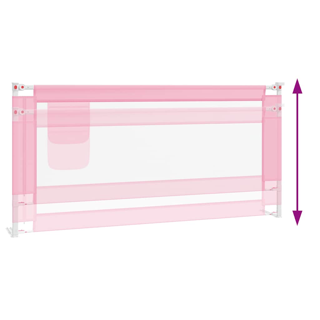 8720286345313_g_en_hd_4 vidaXL Toddler Safety Bed Rail Pink 190x25 cm Fabric - Image 6