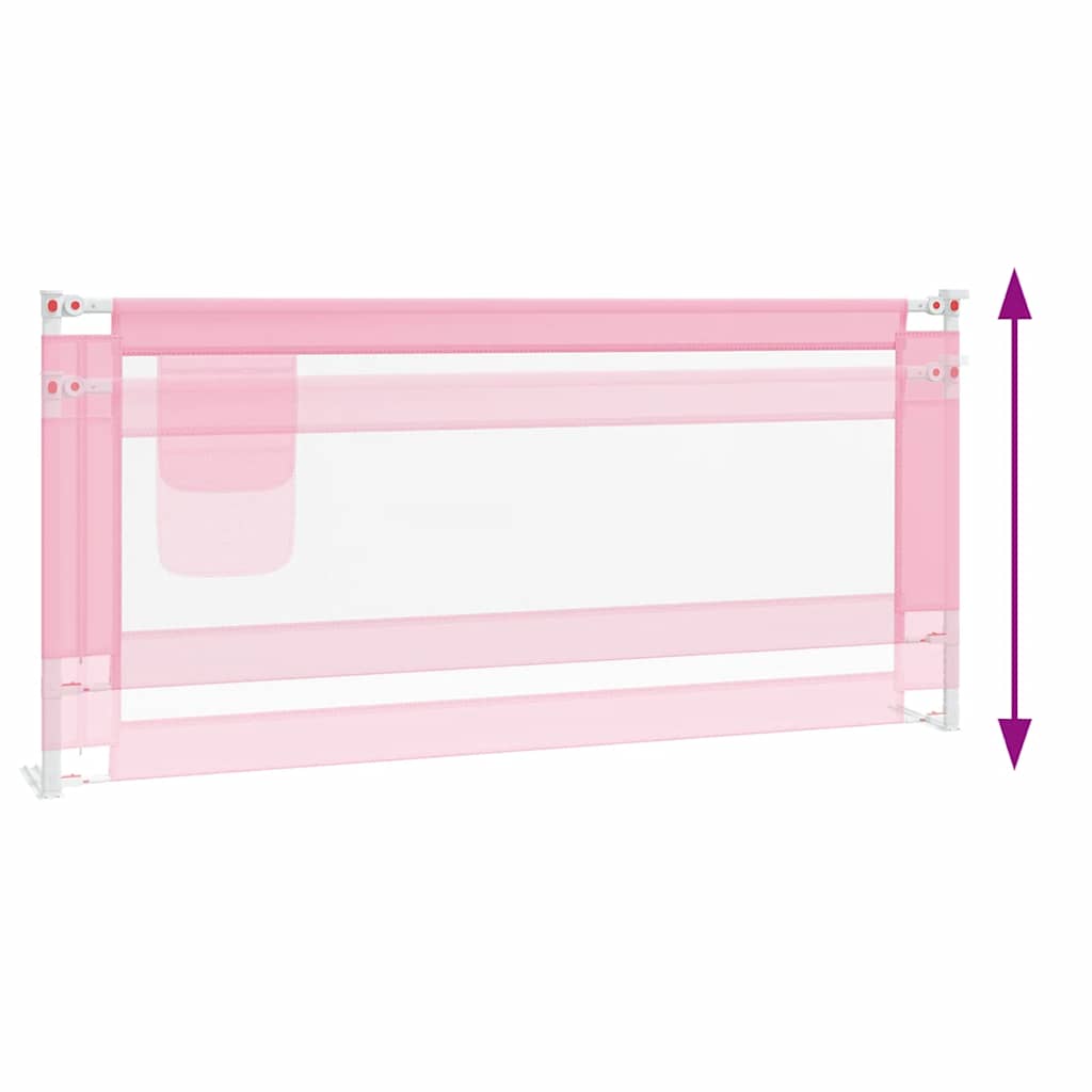 8720286345320_g_en_hd_4 vidaXL Toddler Safety Bed Rail Pink 200x25 cm Fabric - Image 6