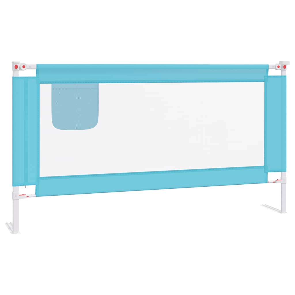 8720286345382_a_en_hd_1 vidaXL Toddler Safety Bed Rail Blue 160x25 cm Fabric - Image 2