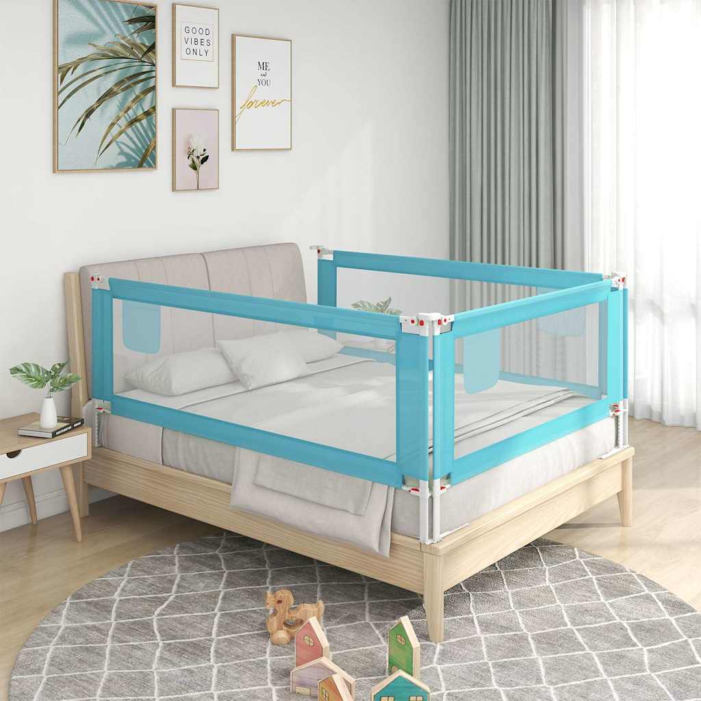 8720286345382_m_en_hd_1 vidaXL Toddler Safety Bed Rail Blue 160x25 cm Fabric - Image 1