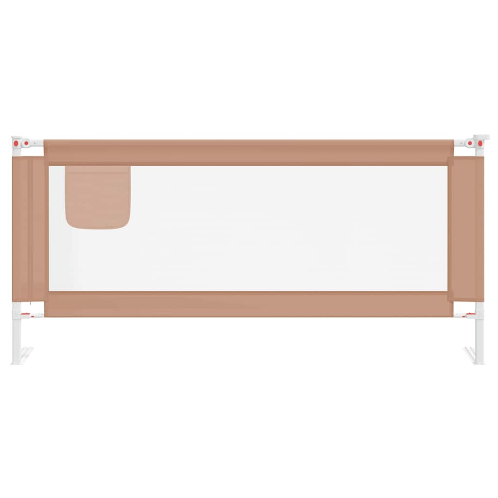 8720286345504_g_en_hd_1 vidaXL Toddler Safety Bed Rail Taupe 200x25 cm Fabric - Image 3