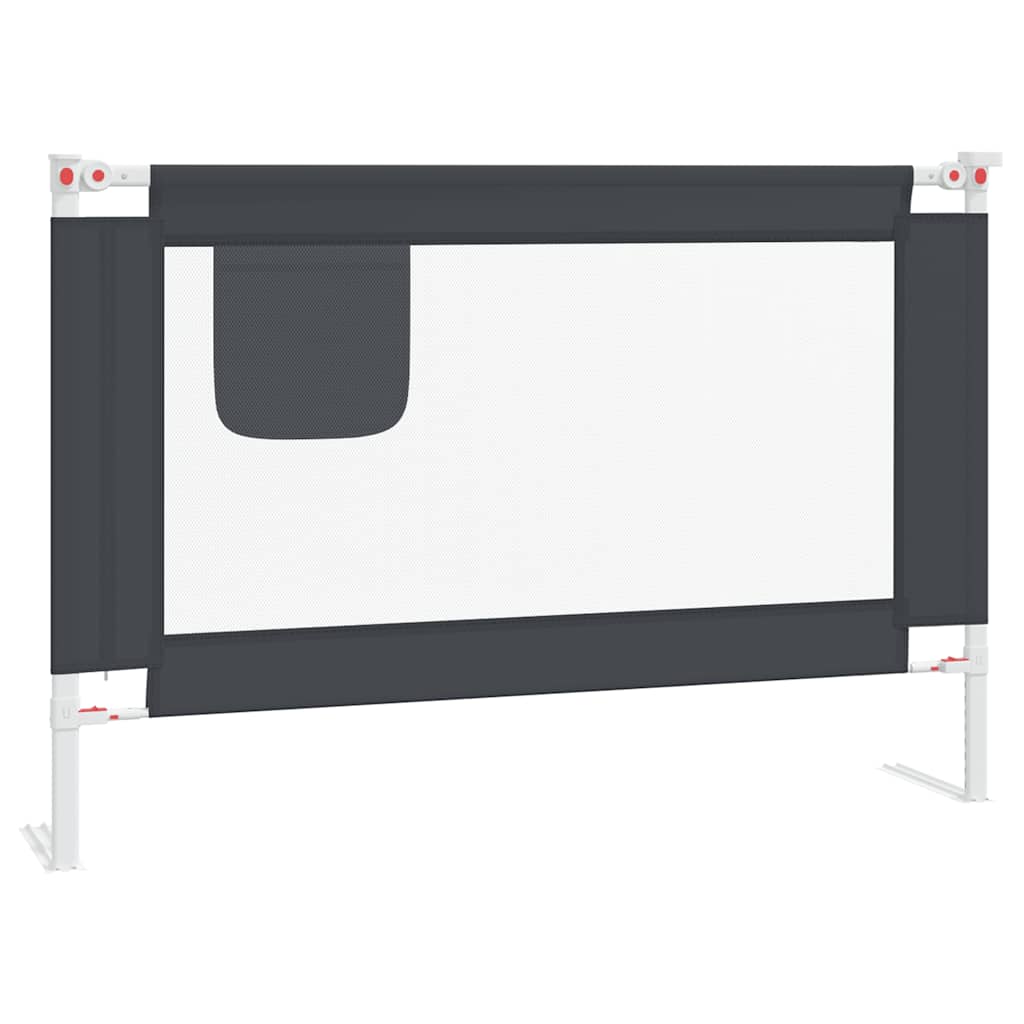 8720286345528_a_en_hd_1 vidaXL Toddler Safety Bed Rail Dark Grey 100x25 cm Fabric - Image 2