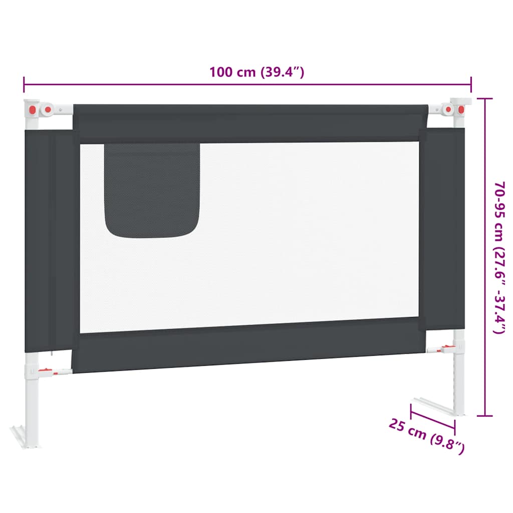 8720286345528_g_en_hd_7 vidaXL Toddler Safety Bed Rail Dark Grey 100x25 cm Fabric - Image 9