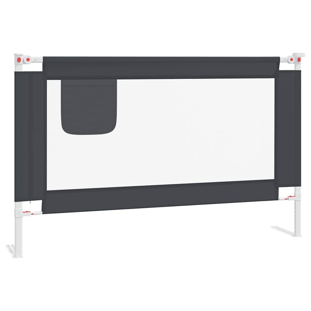 8720286345535_a_en_hd_1 vidaXL Toddler Safety Bed Rail Dark Grey 120x25 cm Fabric - Image 2