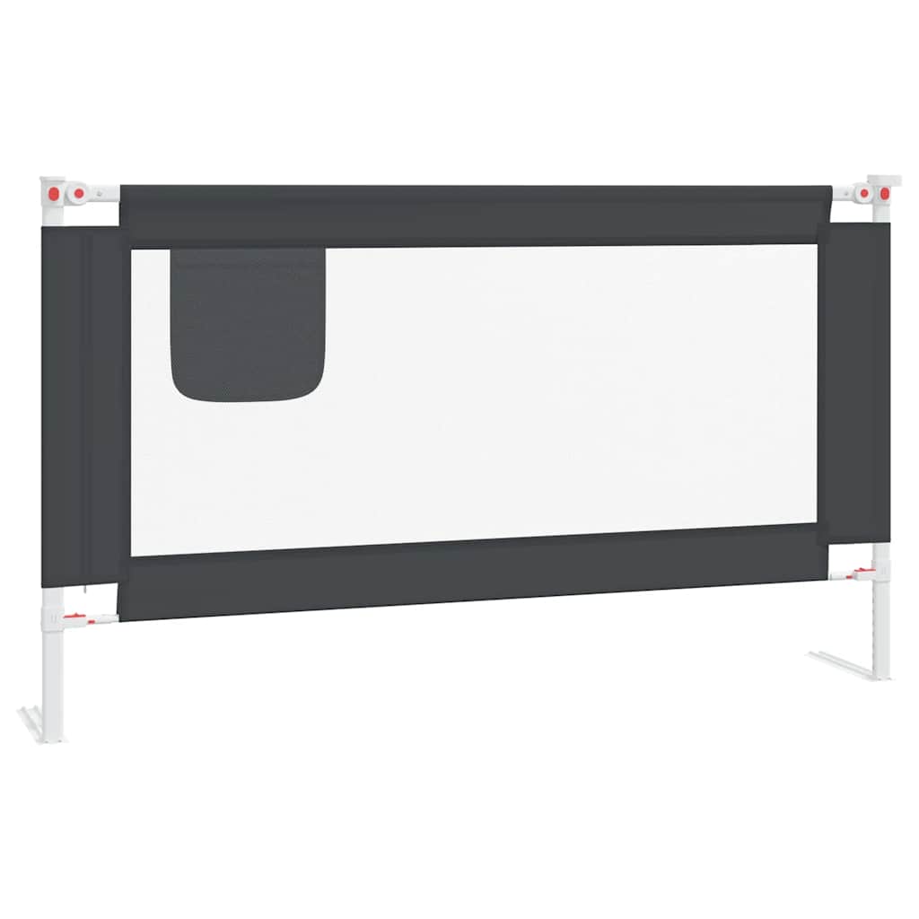 8720286345542_a_en_hd_1 vidaXL Toddler Safety Bed Rail Dark Grey 140x25 cm Fabric - Image 2