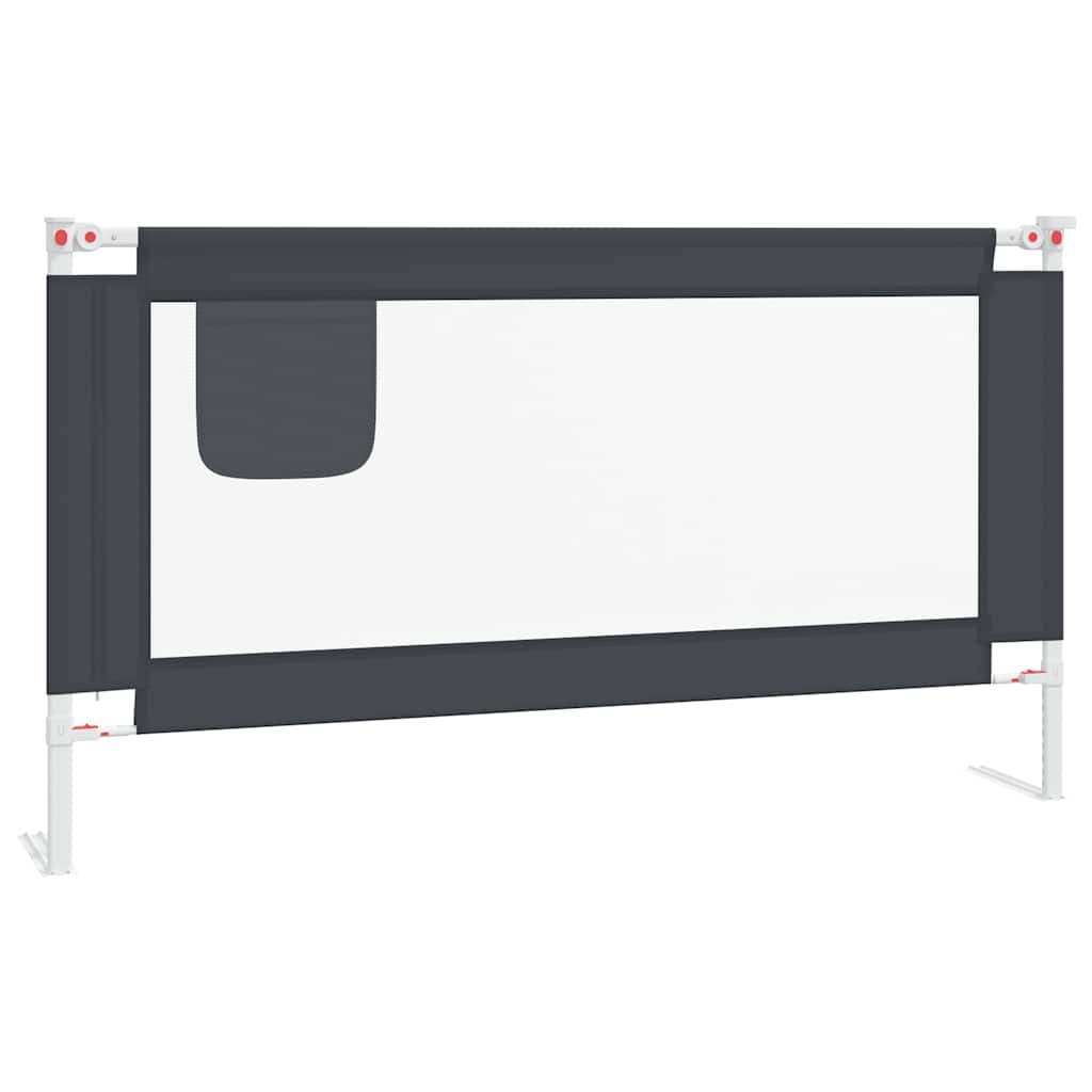 8720286345559_a_en_hd_1 vidaXL Toddler Safety Bed Rail Dark Grey 150x25 cm Fabric - Image 2