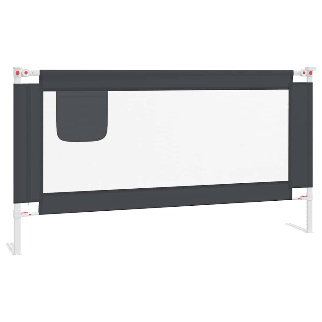 8720286345566_a_en_hd_1 vidaXL Toddler Safety Bed Rail Dark Grey 160x25 cm Fabric - Image 2