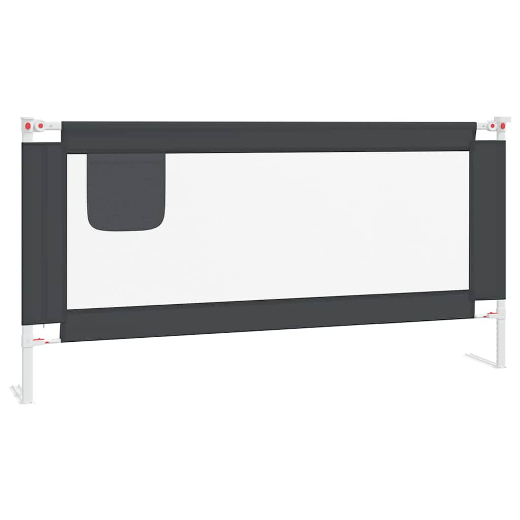 8720286345573_a_en_hd_1 vidaXL Toddler Safety Bed Rail Dark Grey 180x25 cm Fabric - Image 2