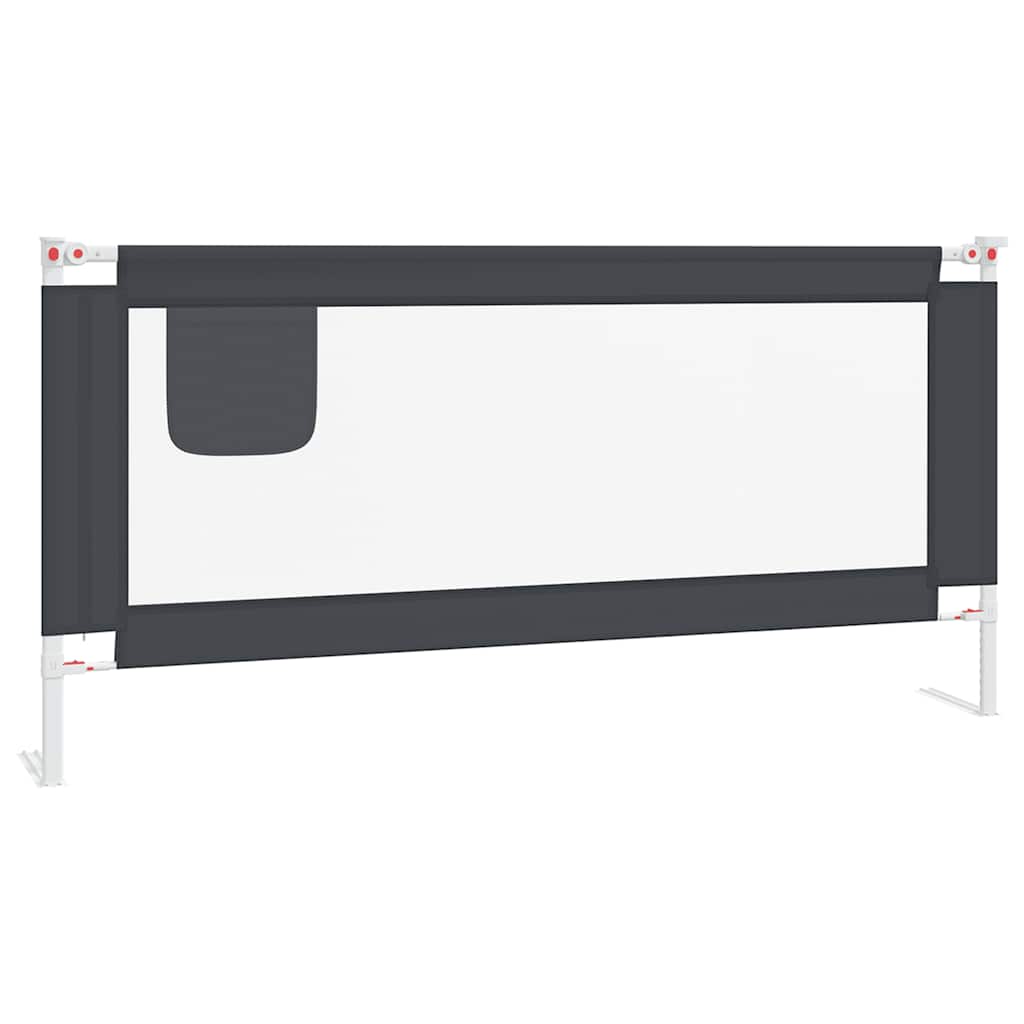 8720286345580_a_en_hd_1 vidaXL Toddler Safety Bed Rail Dark Grey 190x25 cm Fabric - Image 2