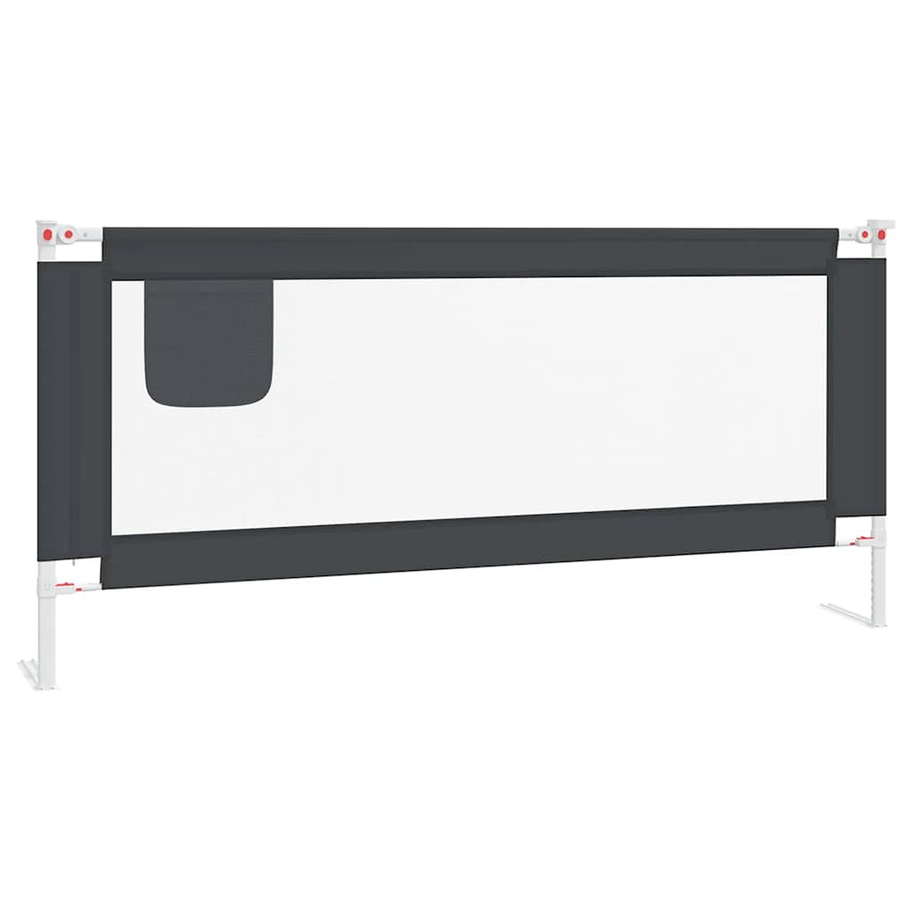 8720286345597_a_en_hd_1 vidaXL Toddler Safety Bed Rail Dark Grey 200x25 cm Fabric - Image 2