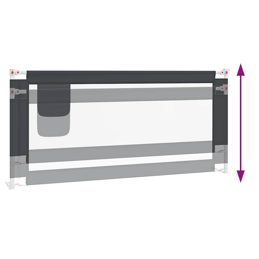 8720286345597_g_en_hd_3 vidaXL Toddler Safety Bed Rail Dark Grey 200x25 cm Fabric - Image 5