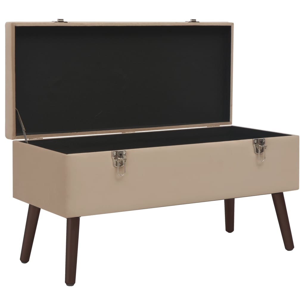 8720286351802_g_en_hd_1 vidaXL Bench with Storage Compartment Beige 80 cm Velvet - Image 2
