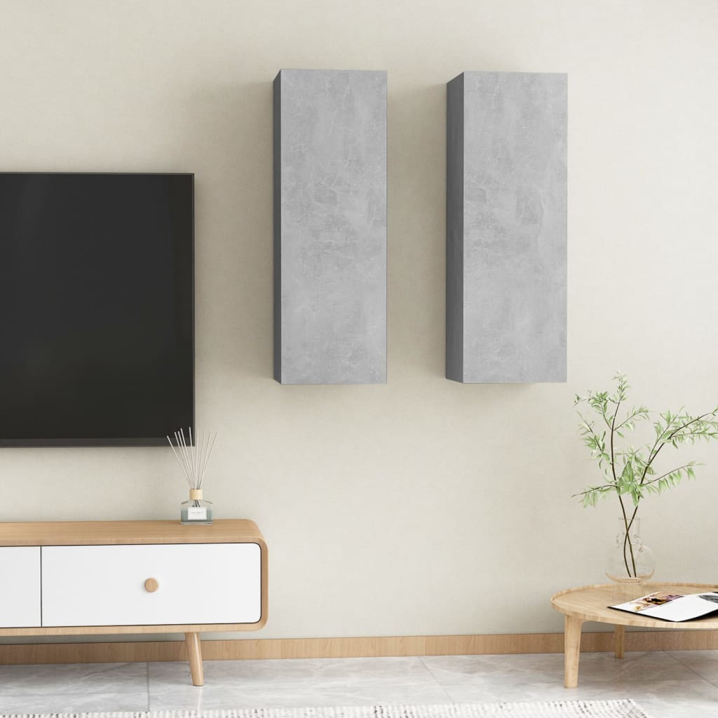 8720286352083_m_en_hd_1 vidaXL TV Cabinets 2 pcs Concrete Grey 30.5x30x90 cm Engineered Wood - Image 1