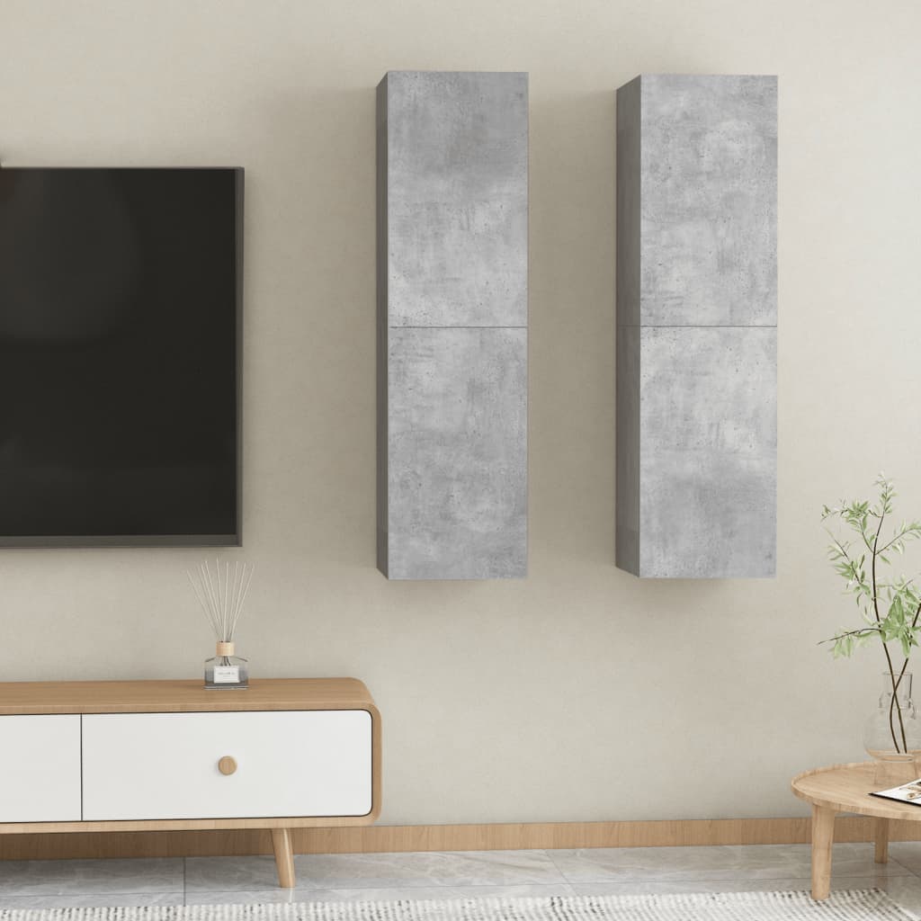 8720286352267_m_en_hd_1 vidaXL TV Cabinets 2 pcs Concrete Grey 30.5x30x110 cm Engineered Wood - Image 1