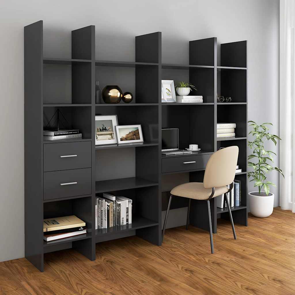 8720286352823_g_en_hd_4 vidaXL Book Cabinet Grey 60x35x180 cm Engineered Wood - Image 7