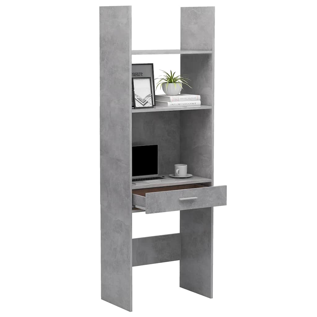 8720286352847_g_en_hd_5 vidaXL Book Cabinet Concrete Grey 60x35x180 cm Engineered Wood - Image 8