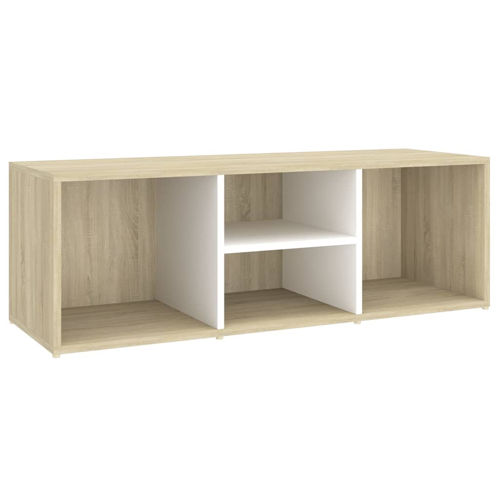 8720286353127_a_en_hd_1 vidaXL Shoe Storage Bench White and Sonoma Oak 105x35x35 cm Engineered Wood - Image 2