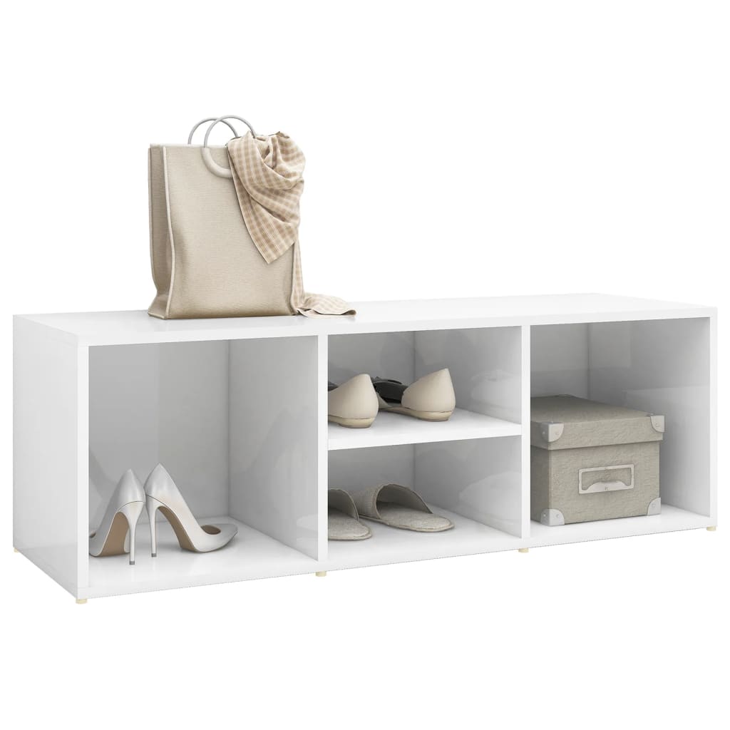 8720286353134_g_en_hd_1 vidaXL Shoe Storage Bench High Gloss White 105x35x35 cm Engineered Wood - Image 3