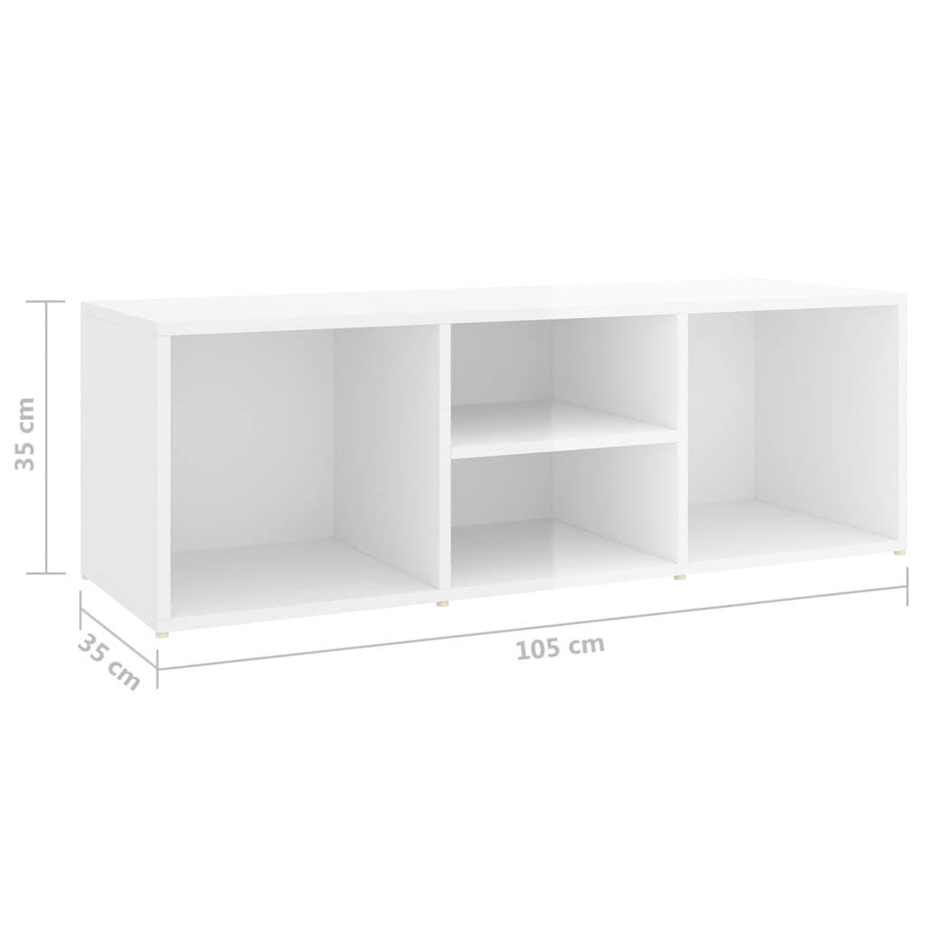 8720286353134_g_en_hd_4 vidaXL Shoe Storage Bench High Gloss White 105x35x35 cm Engineered Wood - Image 6