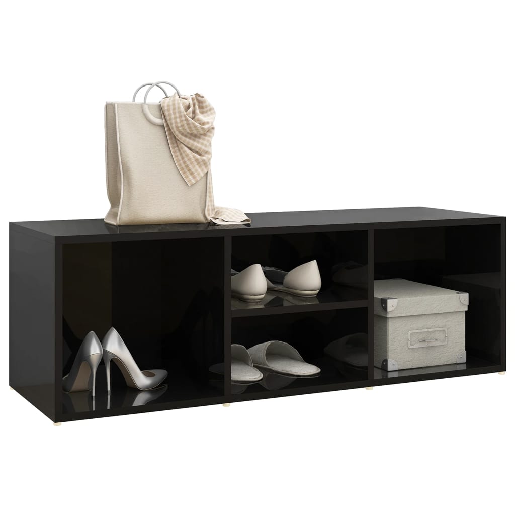 8720286353141_g_en_hd_1 vidaXL Shoe Storage Bench High Gloss Black 105x35x35 cm Engineered Wood - Image 3