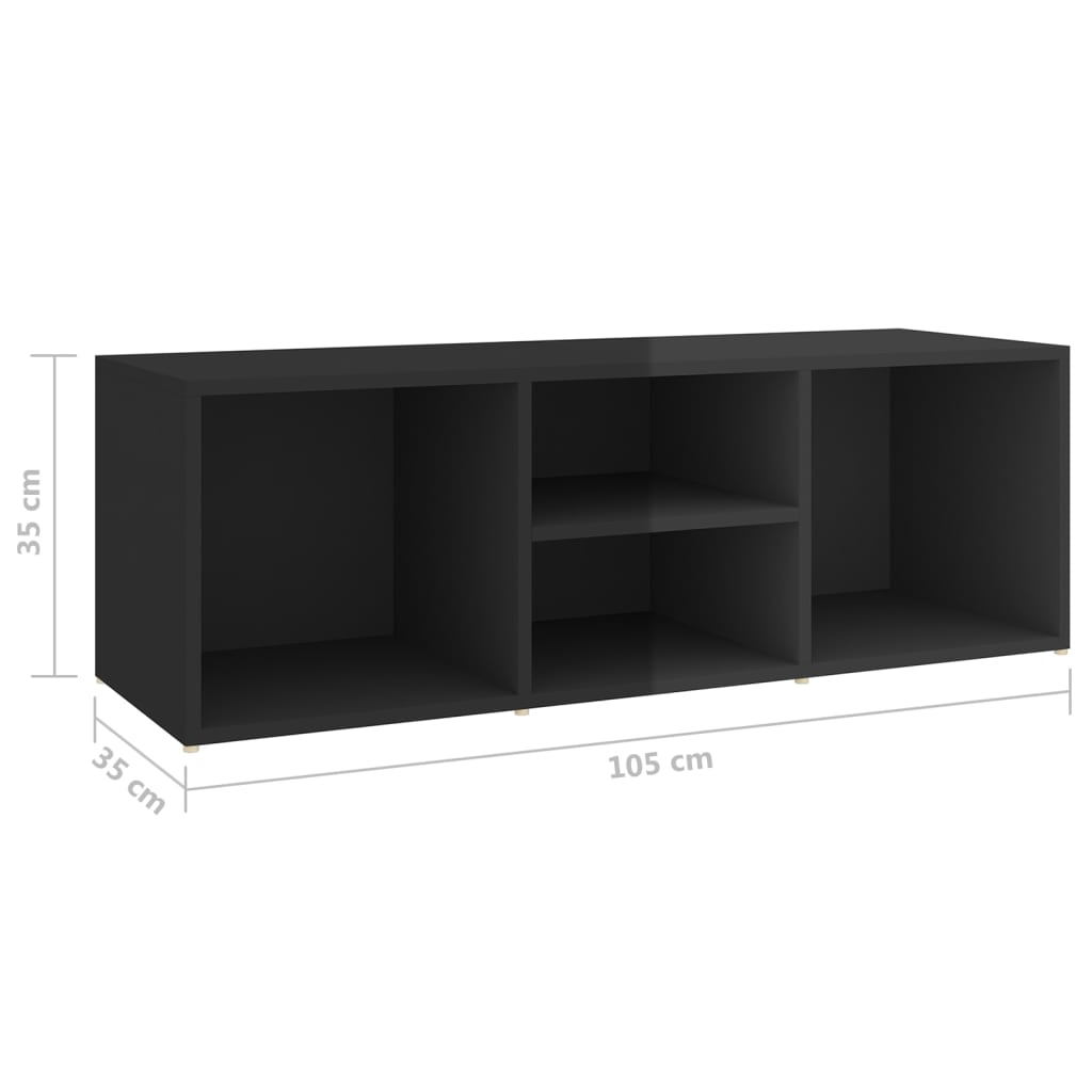 8720286353141_g_en_hd_4 vidaXL Shoe Storage Bench High Gloss Black 105x35x35 cm Engineered Wood - Image 6