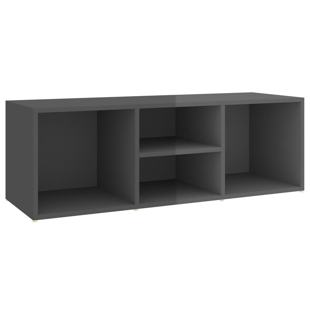 8720286353158_a_en_hd_1 vidaXL Shoe Storage Bench High Gloss Grey 105x35x35 cm Engineered Wood - Image 2