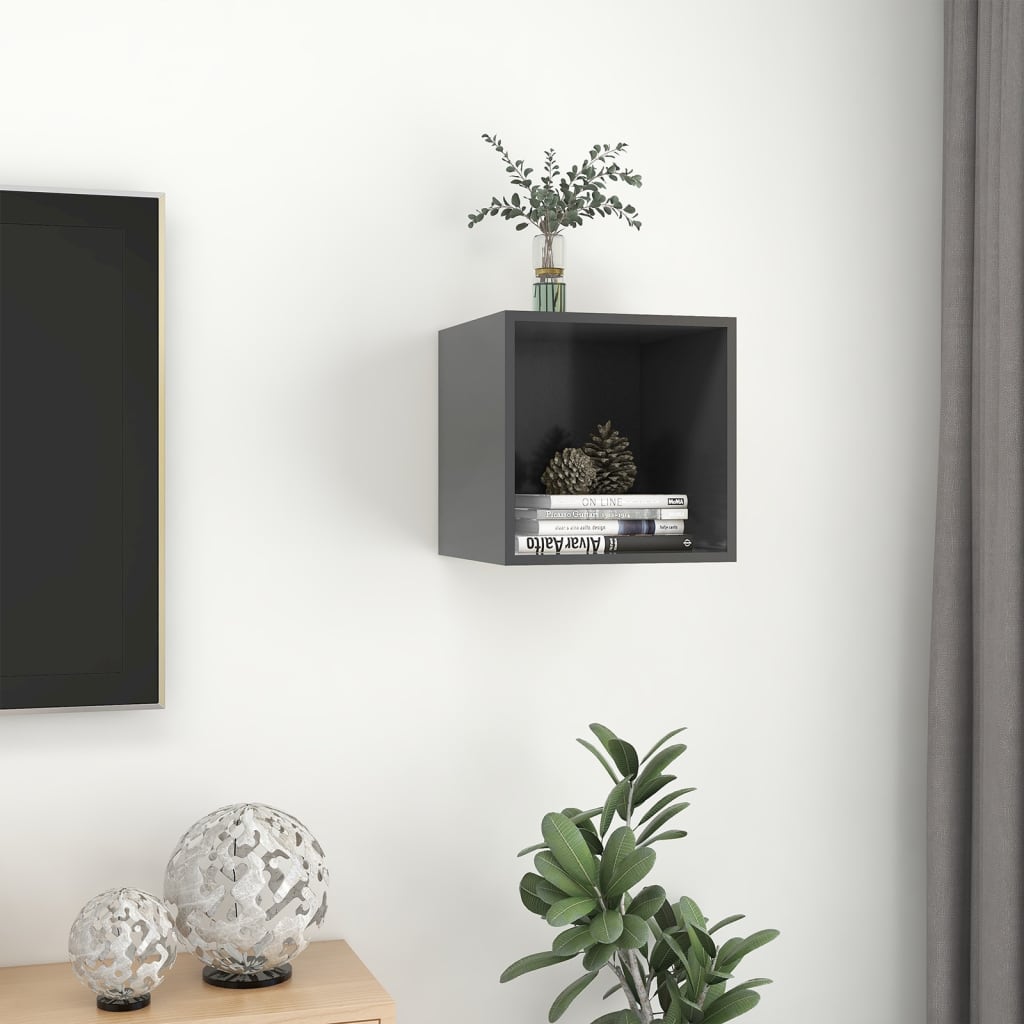 8720286353585_g_en_hd_3 vidaXL Wall Cabinet Grey 37x37x37 cm Engineered Wood - Image 5