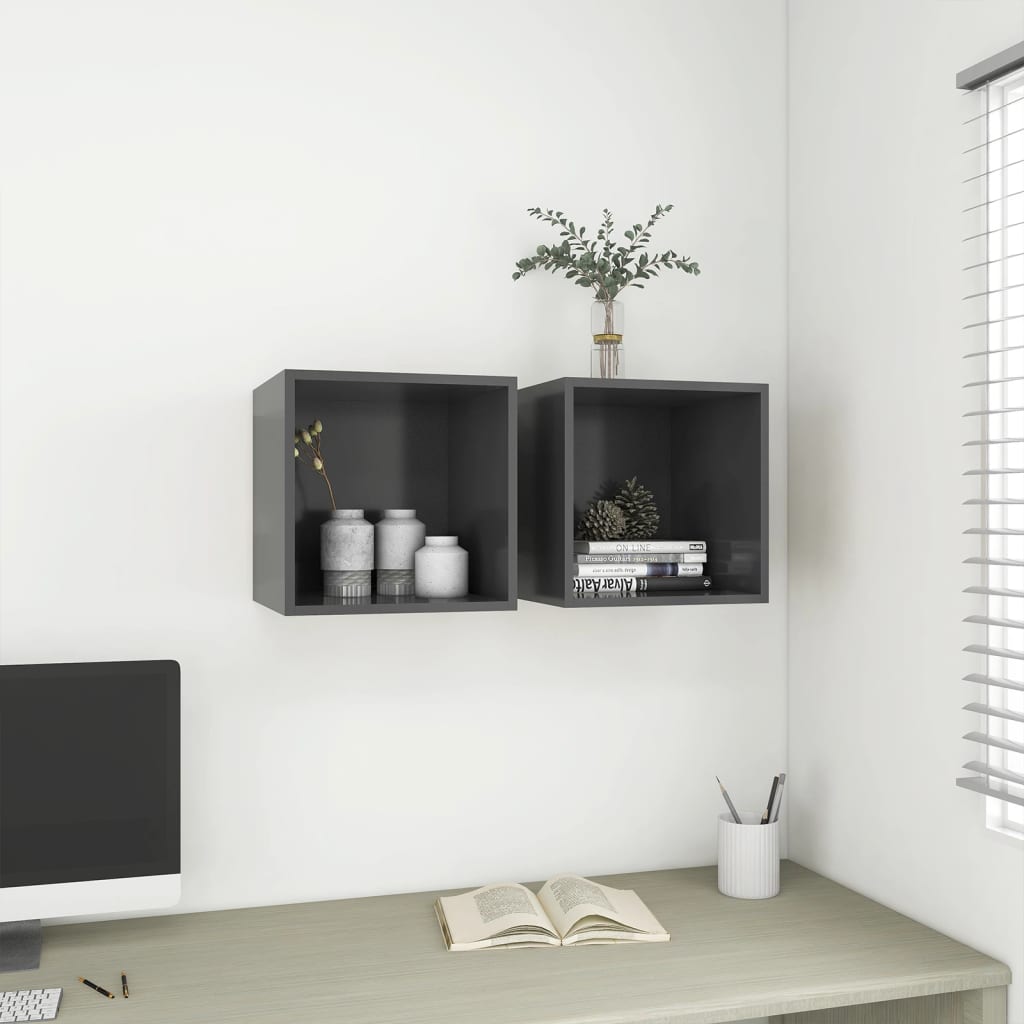 8720286353585_g_en_hd_4 vidaXL Wall Cabinet Grey 37x37x37 cm Engineered Wood - Image 6