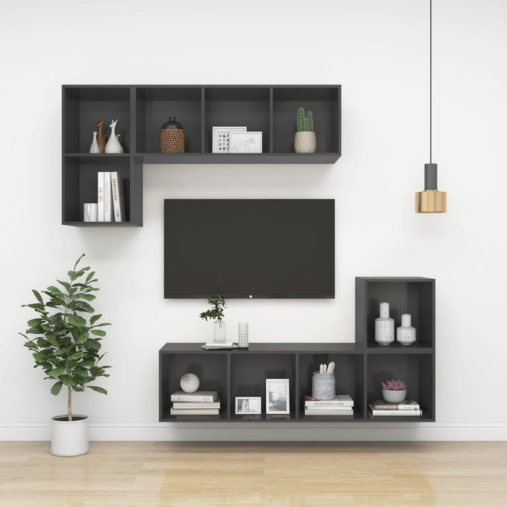 8720286353585_g_en_hd_6 vidaXL Wall Cabinet Grey 37x37x37 cm Engineered Wood - Image 8