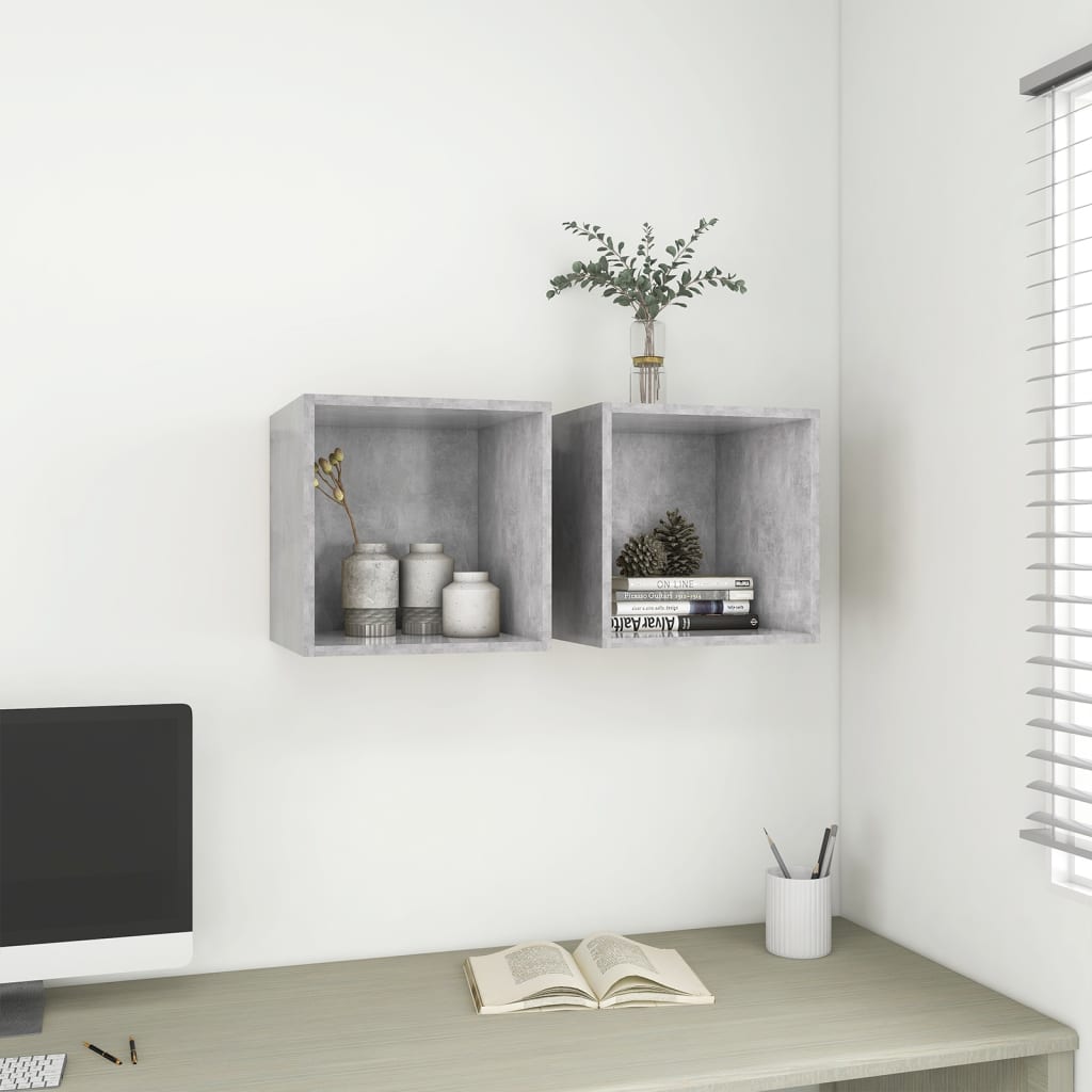 8720286353646_g_en_hd_4 vidaXL Wall Cabinet Concrete Grey 37x37x37 cm Engineered Wood - Image 7
