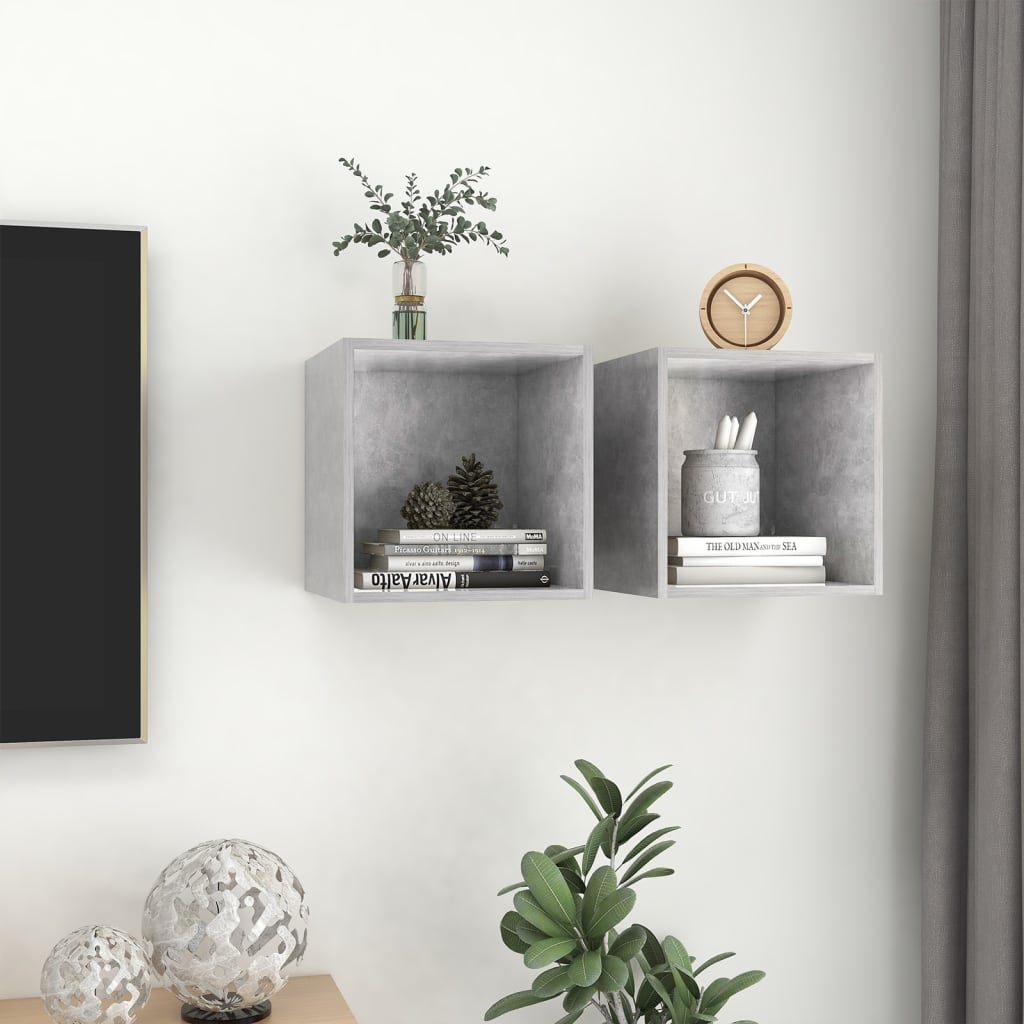 8720286353653_g_en_hd_3 vidaXL Wall Cabinets 2 pcs Concrete Grey 37x37x37 cm Engineered Wood - Image 6