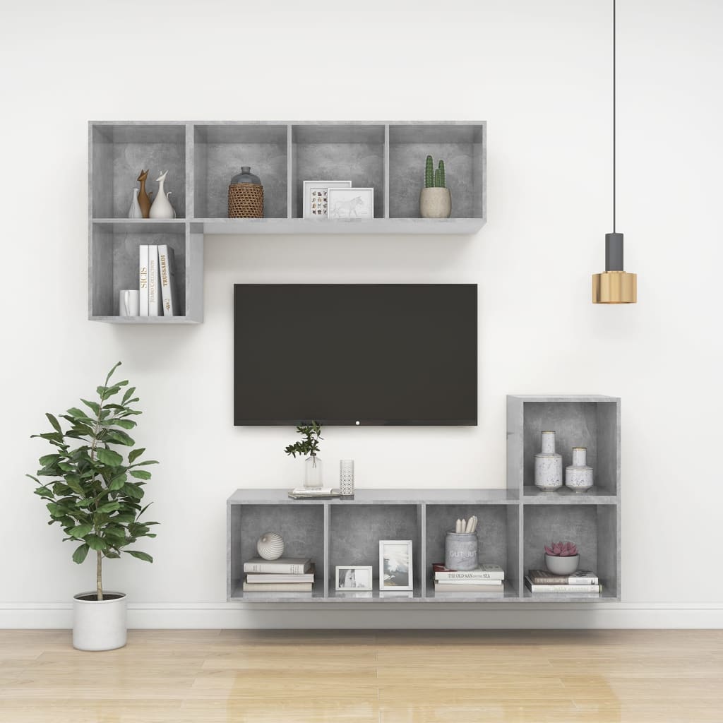 8720286353653_g_en_hd_4 vidaXL Wall Cabinets 2 pcs Concrete Grey 37x37x37 cm Engineered Wood - Image 7