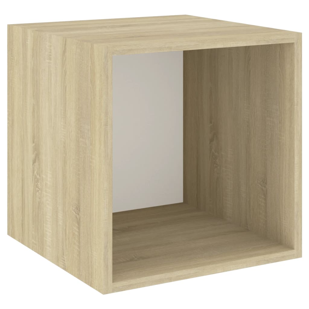 8720286353677_a_en_hd_1 vidaXL Wall Cabinet White and Sonoma Oak 37x37x37 cm Engineered Wood - Image 2