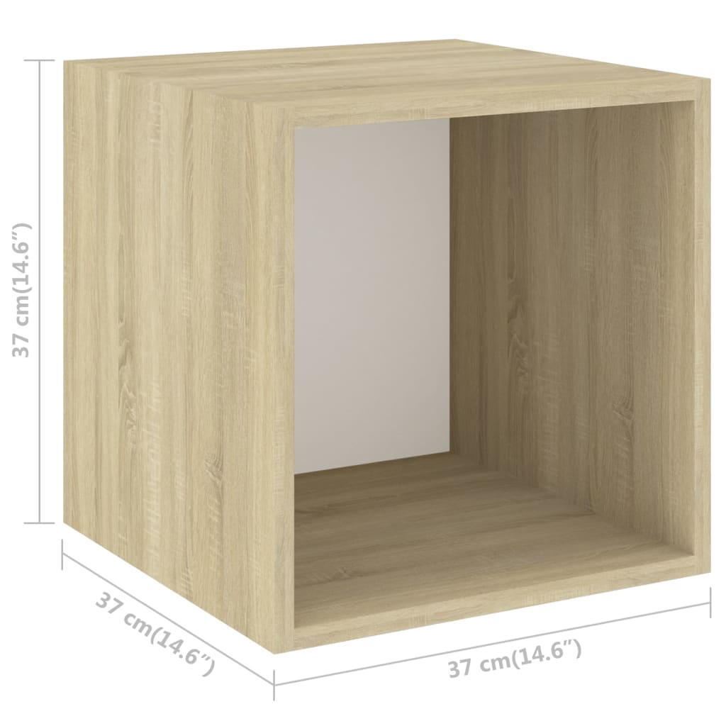 8720286353677_g_en_hd_9 vidaXL Wall Cabinet White and Sonoma Oak 37x37x37 cm Engineered Wood - Image 11