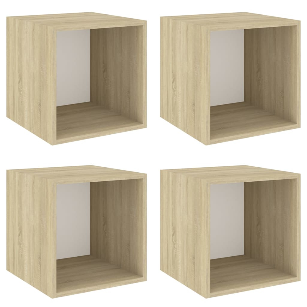 8720286353691_a_en_hd_1 vidaXL Wall Cabinets 4 pcs White and Sonoma Oak 37x37x37 cm Engineered Wood - Image 2