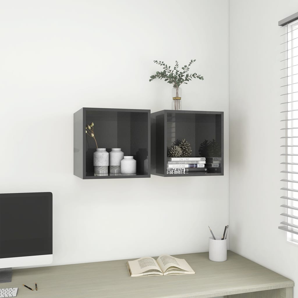 8720286353769_g_en_hd_4 vidaXL Wall Cabinet High Gloss Grey 37x37x37 cm Engineered Wood - Image 6