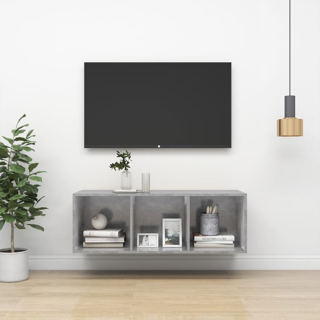 8720286353929_m_en_hd_1 vidaXL Wall-mounted TV Cabinet Concrete Grey 37x37x107 cm Engineered Wood - Image 1