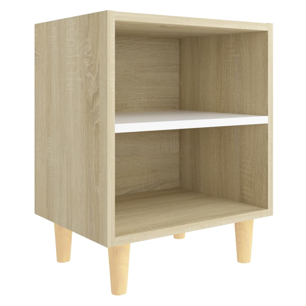 8720286355992_g_en_hd_2 vidaXL Bed Cabinets Solid Wood Legs 2pcs Sonoma Oak&White 40x30x50cm - Image 4