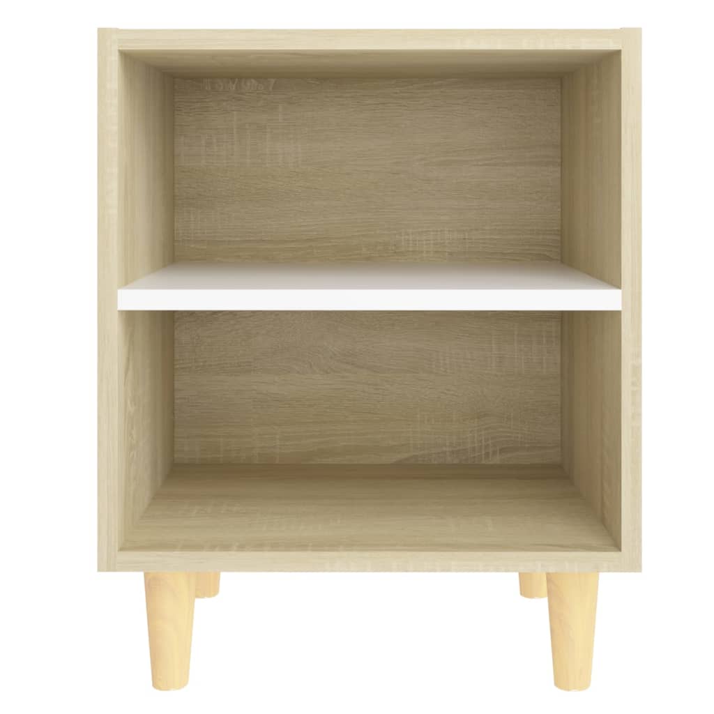8720286355992_g_en_hd_3 vidaXL Bed Cabinets Solid Wood Legs 2pcs Sonoma Oak&White 40x30x50cm - Image 5