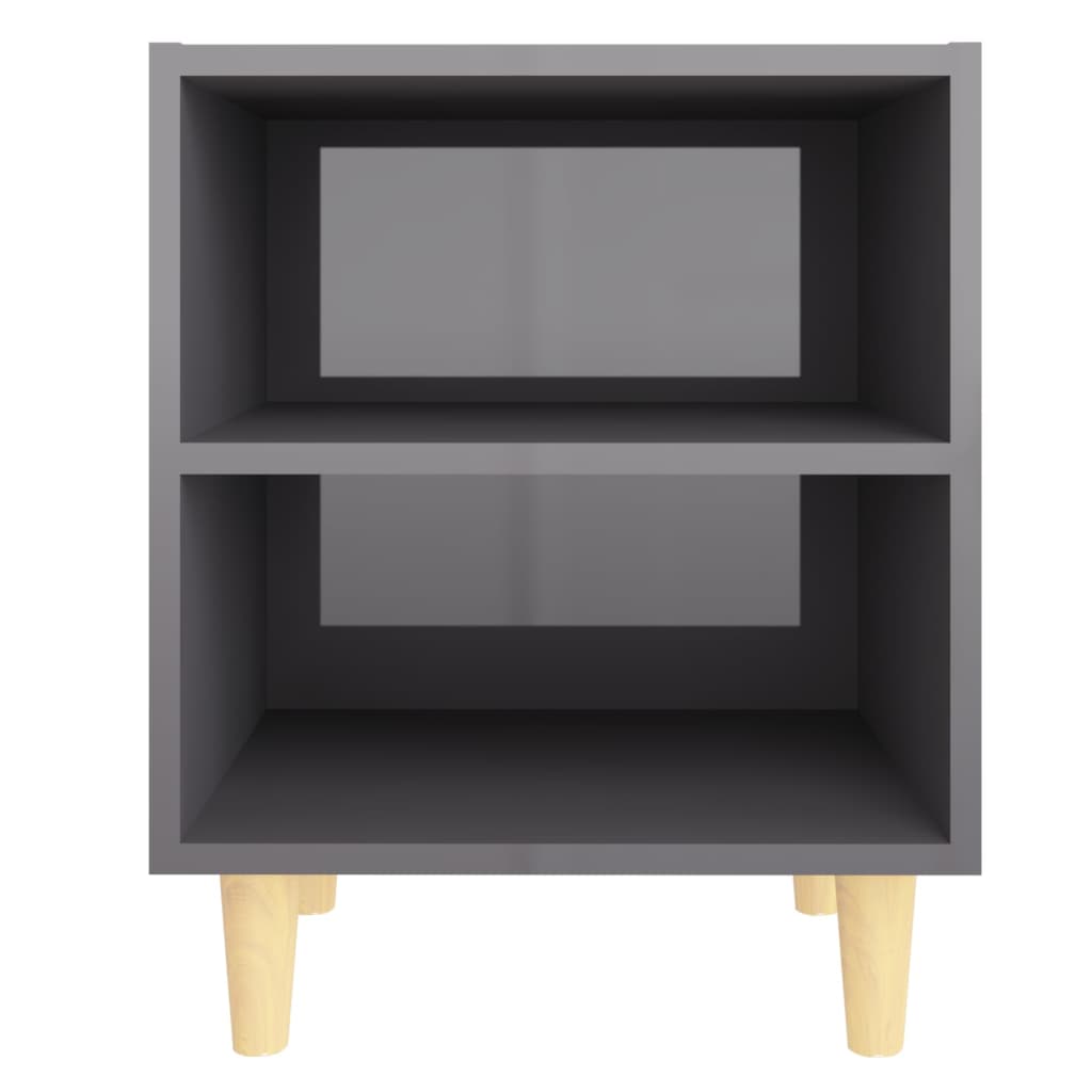 8720286356050_g_en_hd_3 vidaXL Bed Cabinets Solid Wood Legs 2 pcs High Gloss Grey 40x30x50 cm - Image 5