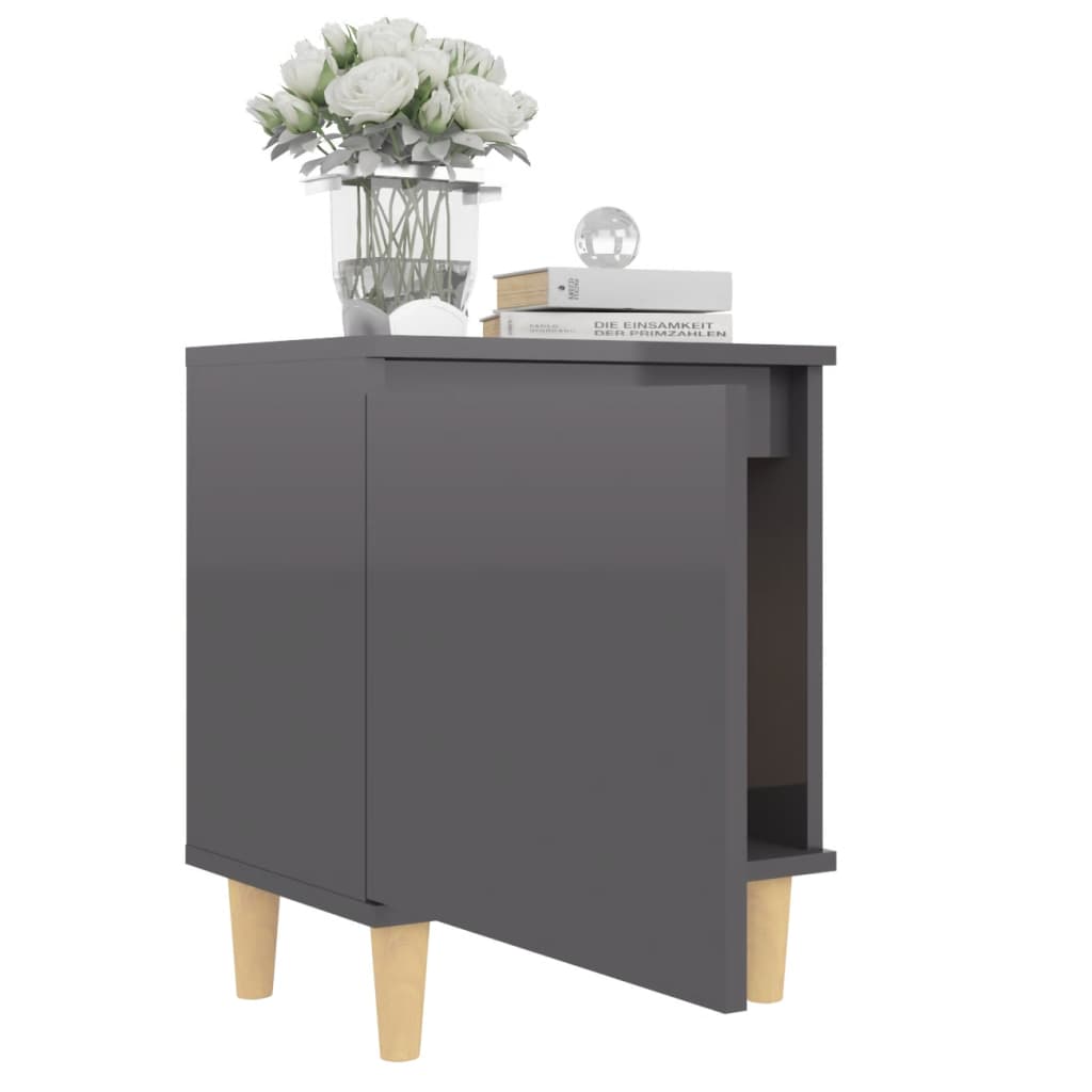8720286356418_g_en_hd_2 vidaXL Bed Cabinets Solid Wood Legs 2 pcs High Gloss Grey 40x30x50 cm - Image 4